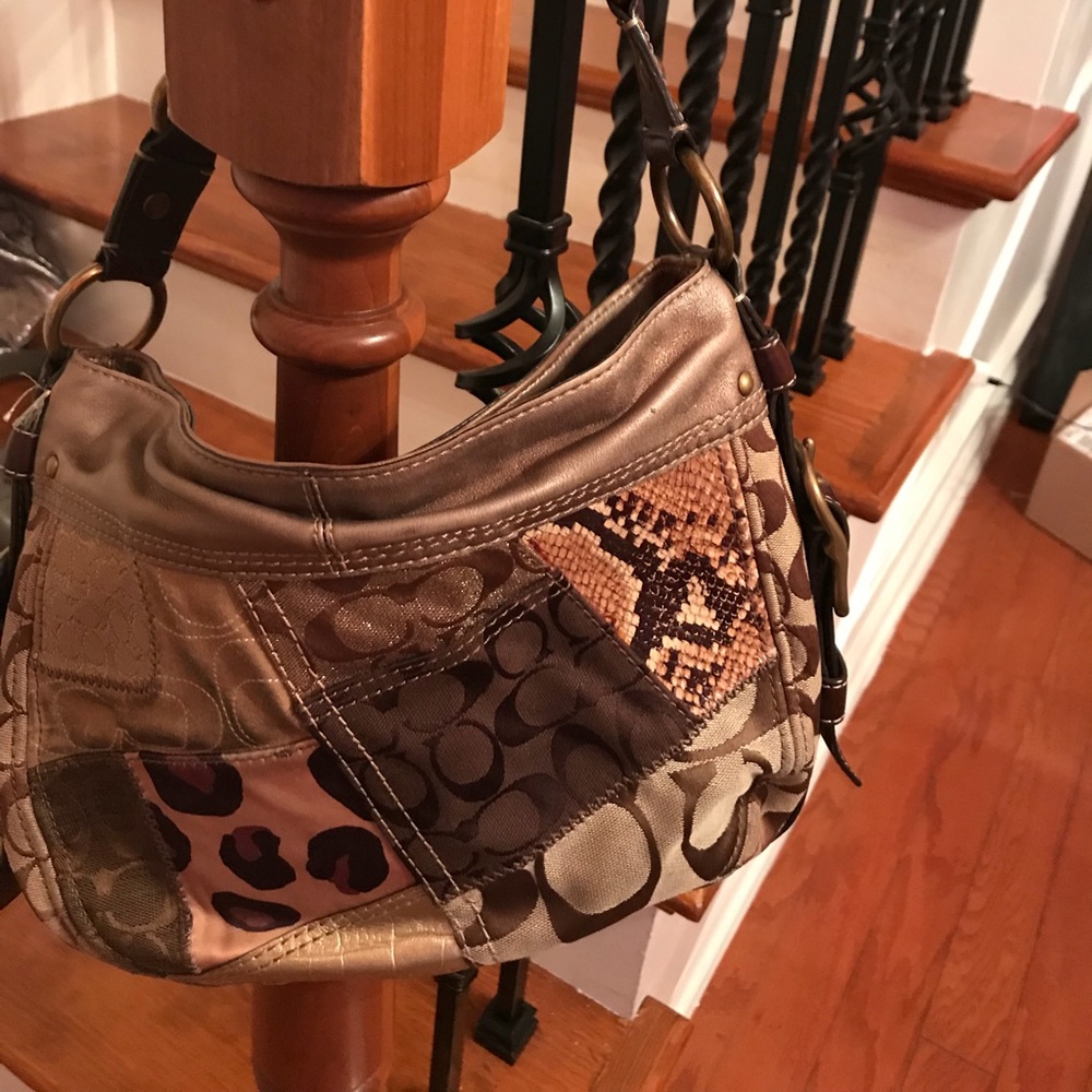 Authentic color patch Coach purse.